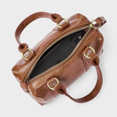 Universal Thread Faux Leather Distressed Small Satchel Crossbody Bag - Universal Thread™ Copper — фото 4