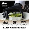 1st Choice 6 Mil Black Disposable Nitrile Gloves - Medium Duty, Industrial Grade - Perfect for Cooking, Household Cleaning & Automotive Use - 2 of 4