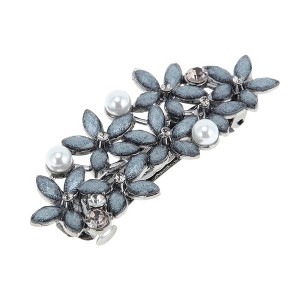 Unique Bargains Fashion Flower Faux Pearl Hair Clips 1 Pc - 1 of 4