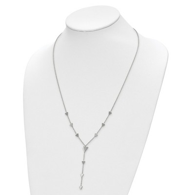 Chisel Stainless Steel Polished Triangles 24" Cable Chain Necklace Y Necklace
