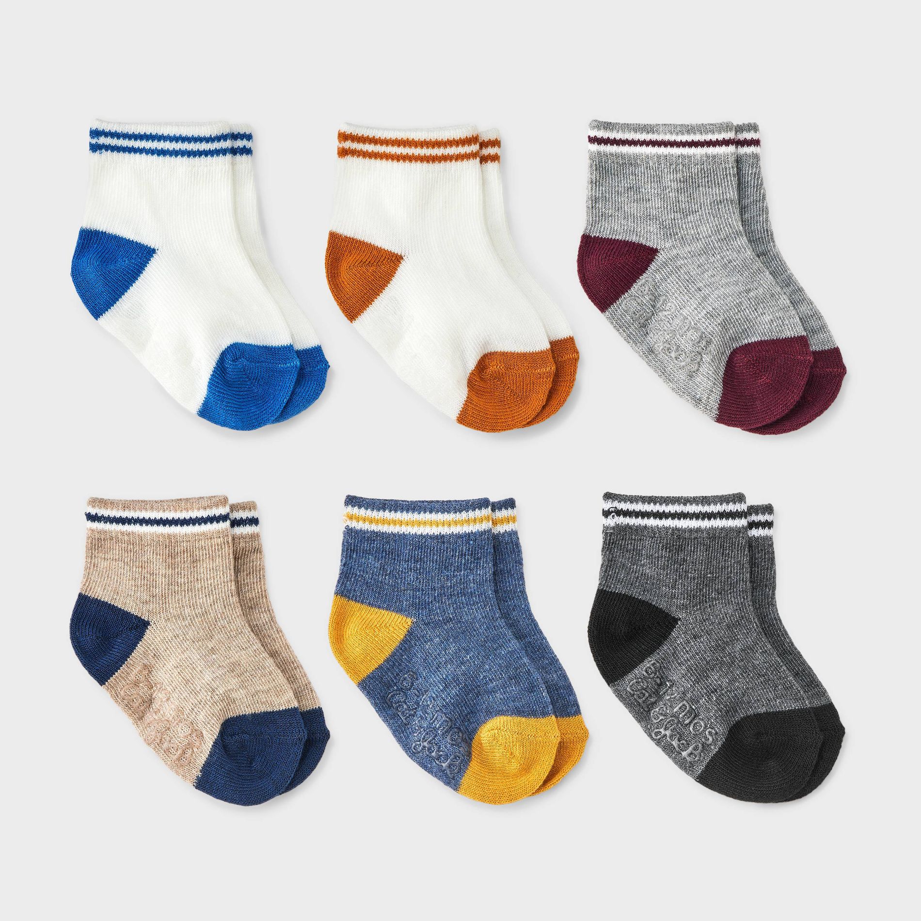 Toddler Boys' 6pk Colorblock Ankle Socks - Cat & Jack™