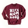 Simply Sage Market Wife Mom Boss Wavy Heart Sweatshirt - 2 of 4