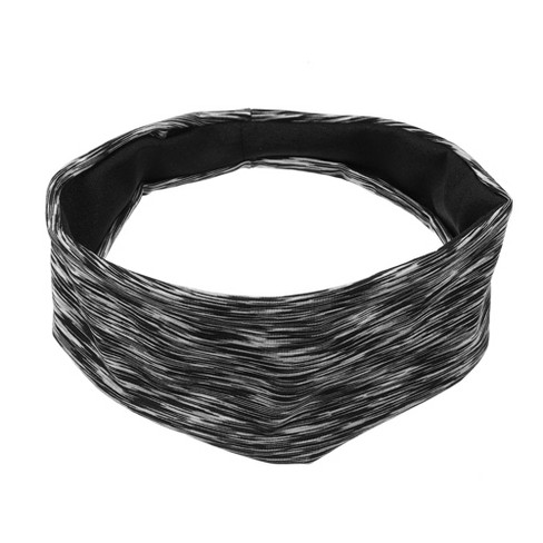 Unique Bargains Stretchy Soft Sweat Wicking Yoga Headband Sweatband For Men  Women 1 Pcs Black : Target