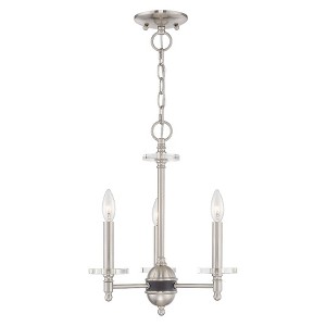 Livex Lighting Bennington 3 - Light Chandelier in  Brushed Nickel - 1 of 2