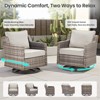 Buenhomino High Back Patio Furniture Set with Thick Cushion, 8-Piece Outdoor Conversation Set with Sofa, Swivel Rocker Chairs, Glass Table & Ottomans - 2 of 4