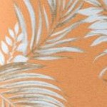 orange melon palm print