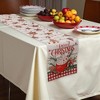 Unique Bargains Christmas Table Runner Gingerbread Man Mug Linen Red Brown White 72"x13" 1 Pc - 2 of 4