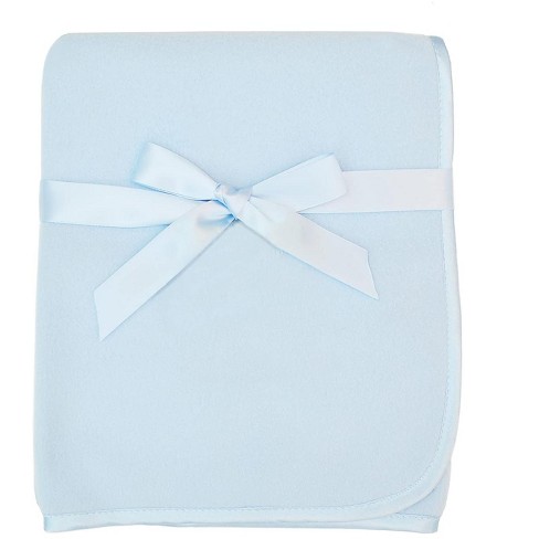 for Boys and Girls American Baby Company Fleece Blanket 30 X 40 with 2 Satin Trim White 