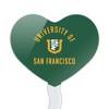 NCAA University of San Francisco Dons Logo Heart Love Cupcake Picks Toppers Decoration Set of 6 - 2 of 4