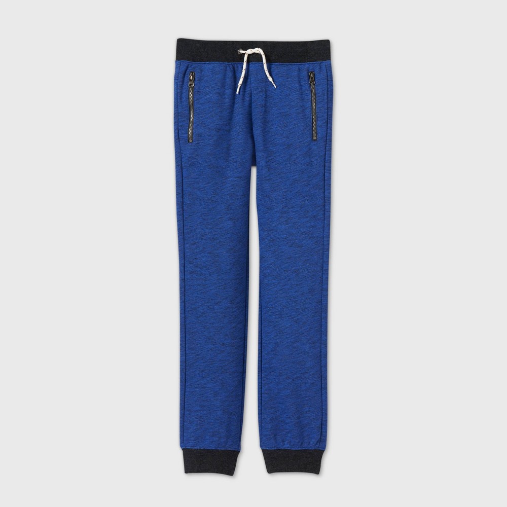 plusBoys' Cozy French Terry Knit Jogger Pants - Cat & Jack Blue L Husky