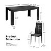 Costway 5pcs Dining Set Wood Table and 4 Fabric Chairs Home Kitchen Modern - 2 of 4