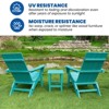GARPROVM 2 Upgraded Folding HDPE Adirondack Chairs with Side Table Weather-Resistant For Outdoor - 4 of 4