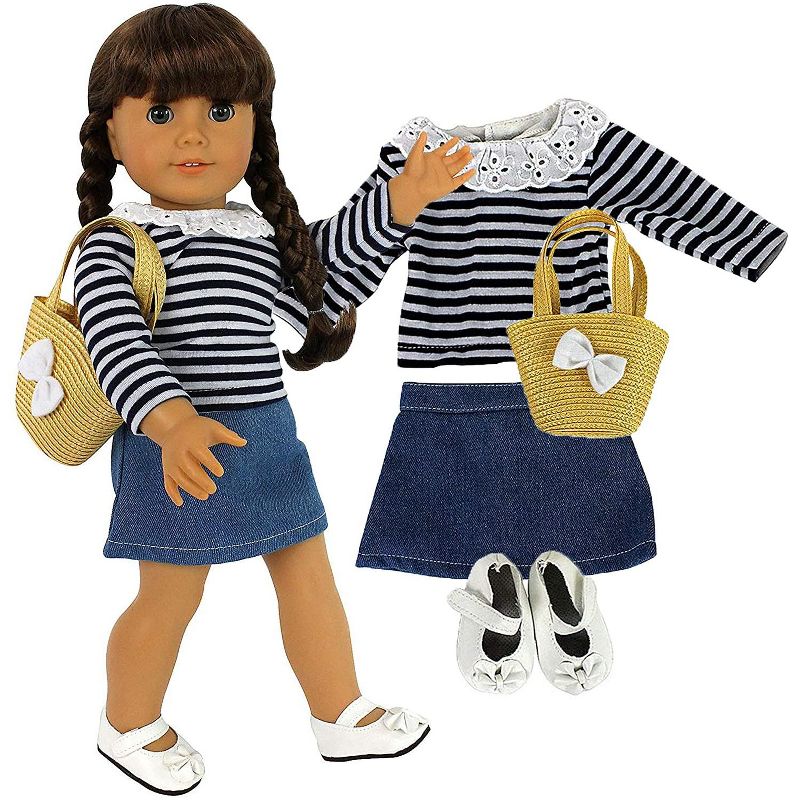 Dress Along Dolly Casual School Day Outfit for American Girl Doll, 1 of 4