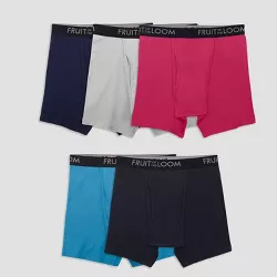 Fruit of the Loom Men's Breathable Boxer Briefs 5pk - Colors May Vary XL