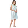 Casual Nights Women's Cap Sleeve Rose Satin Tricot Nightgown - 3 of 4