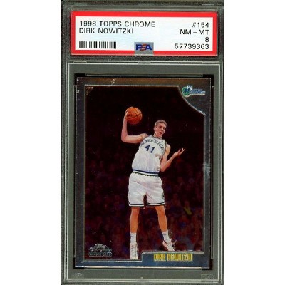 Dirk Nowitzki Rookie Card 1998-99 Topps Chrome #154 PSA 8