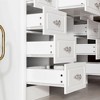 Hitow White 3 Mirrored Dresser with Lighting and Storage Drawers Carved Handles - 4 of 4