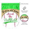 Magnolia Garden Check the Ballfield Baseball 13 x 19 Green Poly Burlap Outdoor Hanging Flag - 2 of 2