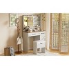 AZL1 Life Concept Dressers LED Mirror Multi Layer Storage Adjustable Lighting Leather Bedroom Furniture, White, 31.5"*15.7"*53.1" - 3 of 4