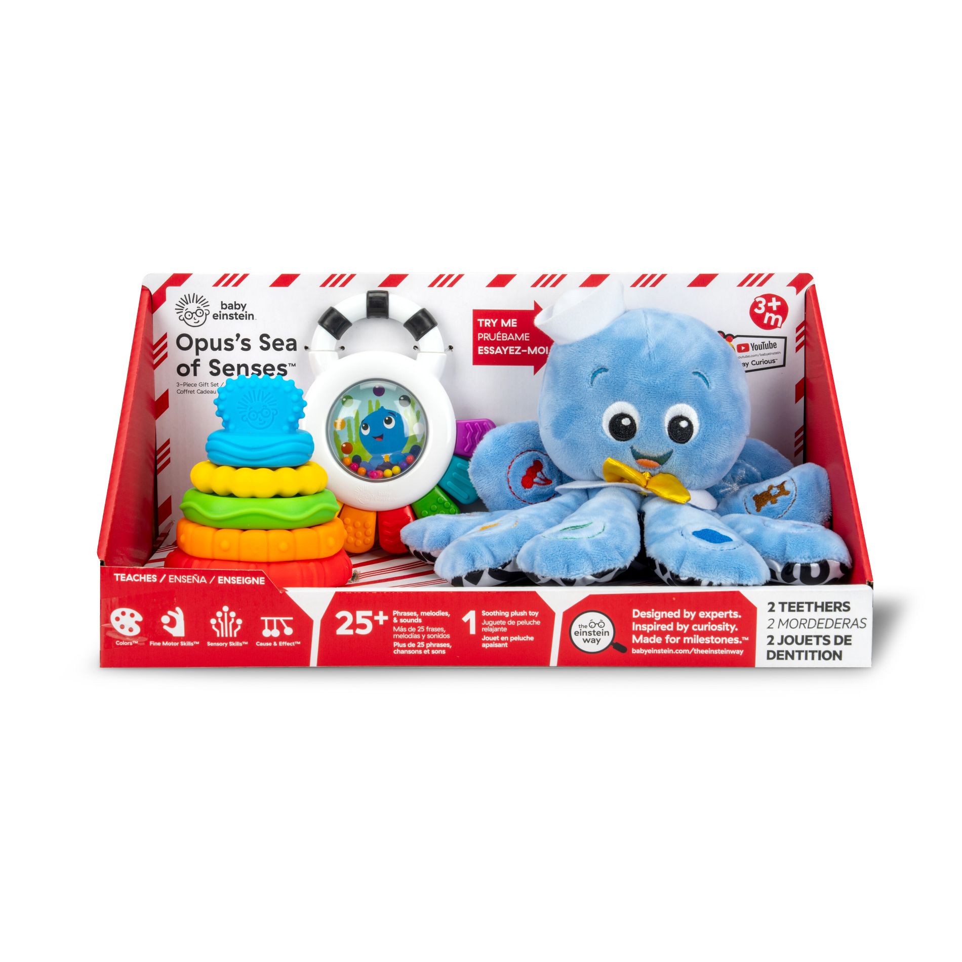 Baby Einstein Opus's Sea of Senses Baby Toy Gift Set - 3 pc