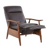 TiramisuBest Modern Upholstered Metal Arm Accent Chair, Dark Grey with Gold Angular Frame & Sloping Arms for Living Room Furniture - 3 of 4