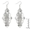 Slickblue Renaissance Silvertone Dangle Earrings for Women, Rhodium Plated, Contemporary Design, Fish Hook Back - 3 of 3