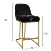 27.5" Counter Height Stools with Barrel Back and Arms,Modern Bar Stools Set of 2, Upholstered Seat Linen Kitchen Island Chair-Maison Boucle - 4 of 4