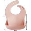 3 pack Silicone Bibs for Babies Toddlers Girls| Adjustable Waterproof BPA Free Soft Durable Bibs - 2 of 4