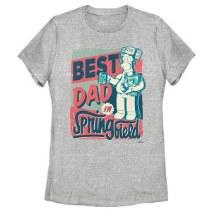 Women's The Simpsons Father's Day Homer Simpson Best Dad in Springfield T-Shirt - 1 of 4