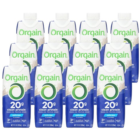 Orgain Vanilla Bean Protein Shake - Case Of 12/11 Oz : Target