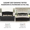 AMERLIFE Platform Bed Frame, Velvet Upholstered Bed with Deep Button Tufted - 3 of 4