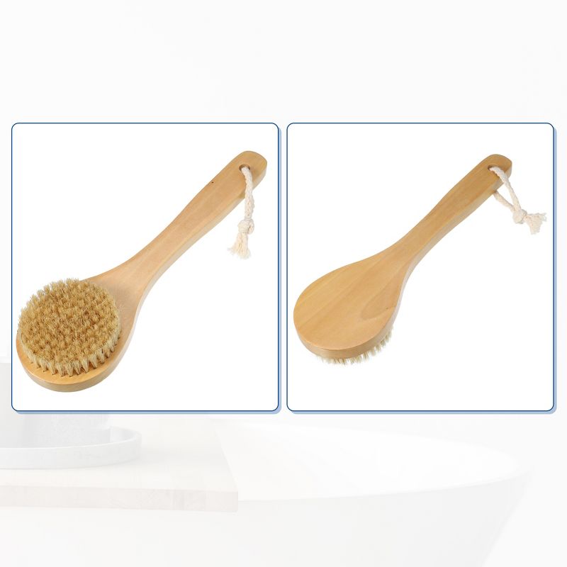 Unique Bargains Double Sided Bath Brush Brown, 5 of 7