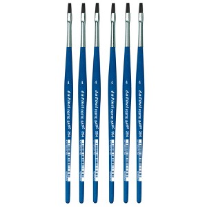 da Vinci FORTE BASIC Student Brush, Synthetic, Acrylic, Flat, Series 394, Size 4, Pack of 6 - 1 of 3