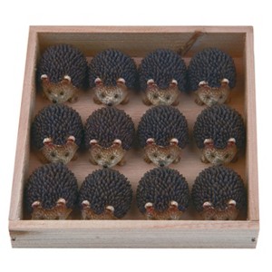 Transpac Resin 13.75 in. Brown Spring Hedgehogs Set of 12 In Box - 1 of 2