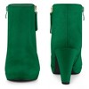Perphy Women's Suede Platform Round Toe Chunky Heels Ankle Boots - 2 of 4