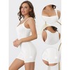 INSPIRE CHIC Women's Square Neck Tummy Control Bodycon Rompers Sleeveless Shorts Body Shaper 3 Packs - 3 of 4
