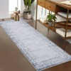 Vintage Washable Large Area Rug for Bedroom Living Room, Bordered Non Slip Floor Carpet for Dining Room, Retro Accent Throw Mat - 4 of 4