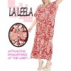 LA LEELA Women's Summer Loungewear Plus Size Slit Dress Caftan Maxi Muumuu Nightgown for Women 2X-3X Red_E365 - 2 of 3