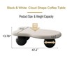Kumasinova 40"/47" Cloud-Shaped Coffee Table with 3-Ball Legs for Living Room,On-Trend Center Table Decorative Cocktail Table with MDF Frame - 3 of 4
