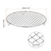Unique Bargains Stainless Steel Round Cross Wire Barbecue Grill with Legs - 2 of 4
