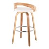 LumiSource Set of 2 30" Grotto Swivel Barstools Zebra/White - 4 of 4