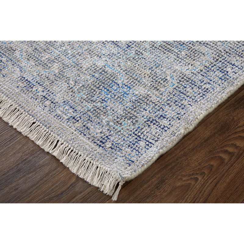 Caldwell Transitional Medallion Gray/Blue/Ivory Area Rug, 3 of 9