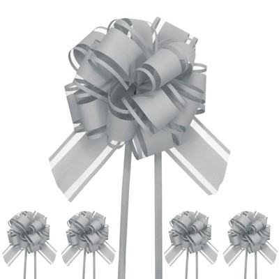 Unique Bargains Plastic Durable Glossy Waterproof Ribbon Large Pull Bow 10 Pcs