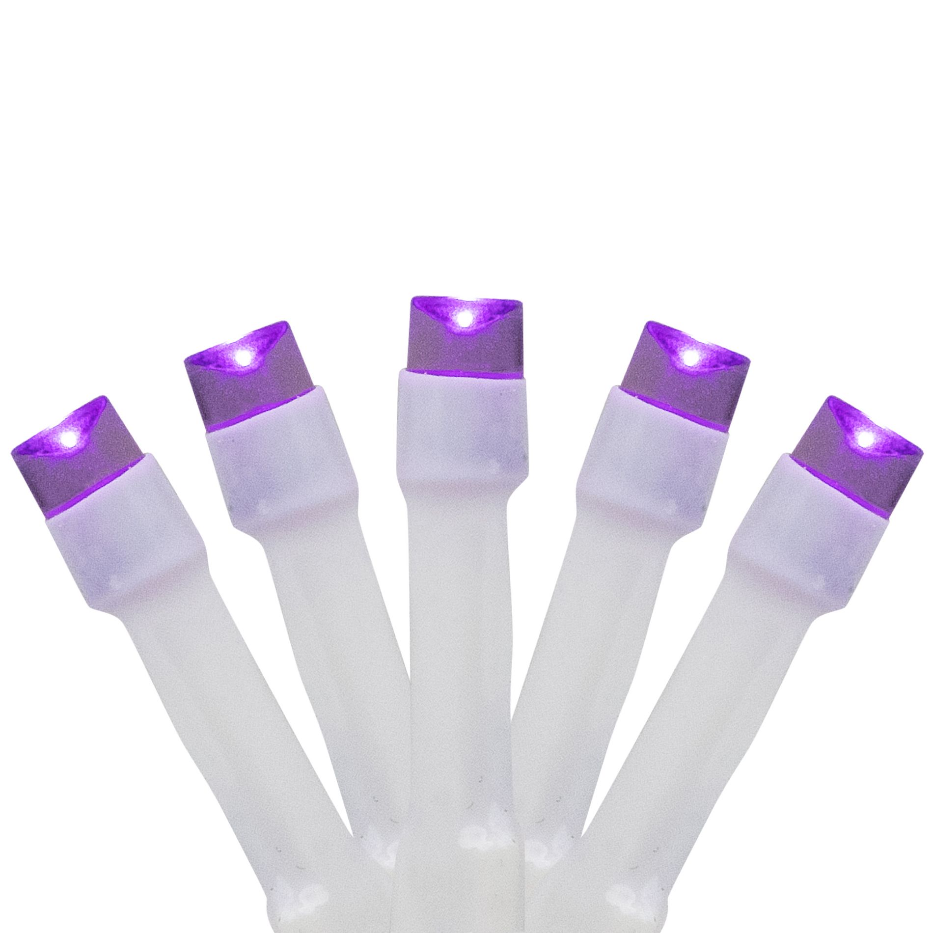 Northlight LED Wide Angle Halloween Lights - Purple - 10' White Wire - 20ct