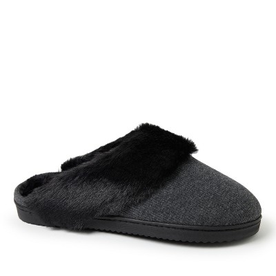 Dearfoams Women's Dahlia Rib Knit Scuff House Shoe Slipper