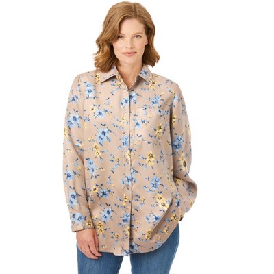 Woman Within Soft Sueded Moleskin Shirt
