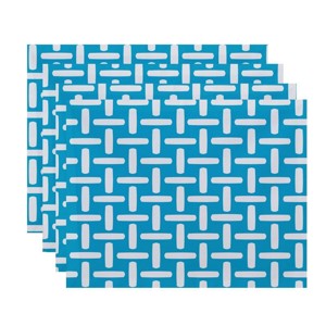 Set of 4 Turquoise Dash Placemats - E by design