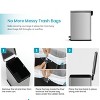 Home Zone Living 4 Gallon Slim Stainless Steel Kitchen Trash Can with Step Pedal and Soft Close Lid, Silver - 4 of 4