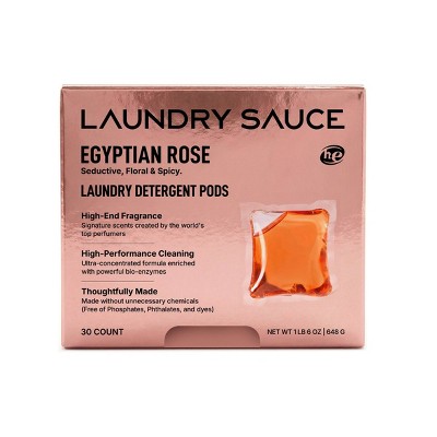 Laundry Sauce Egyptian Rose Laundry Detergent Pods - 30ct: Dye-Free, Paraben-Free, Bleach-Free, Phthalate-Free