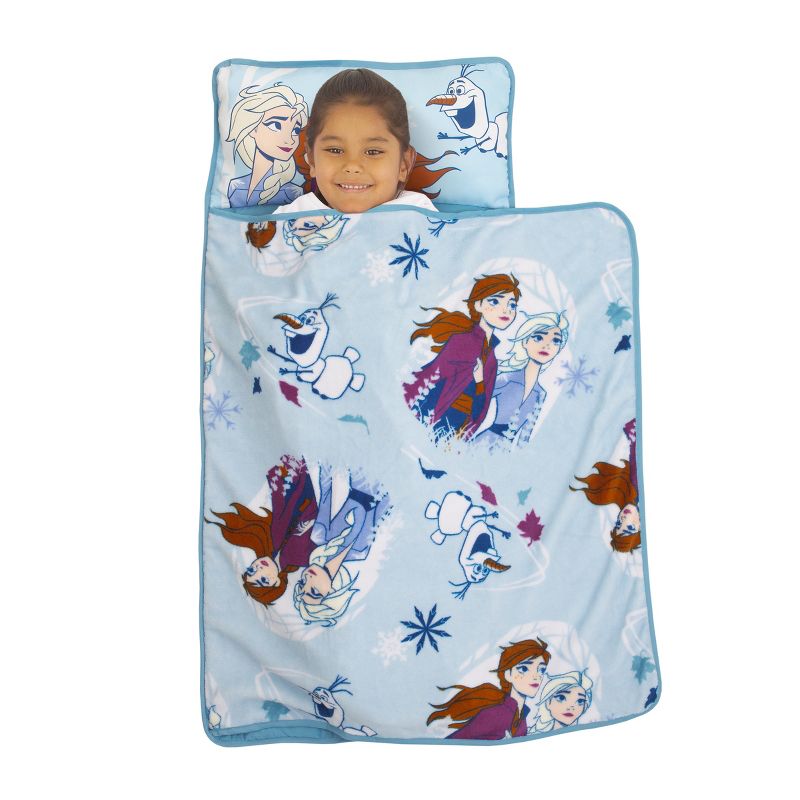 Disney Frozen 2 - Spirit of Nature Padded Nap Mat With Built In Pillow, Blanket and Name Label, 2 of 5